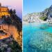 La Madonna dell'Isola a Tropea e una spiaggia di Capo Vaticano