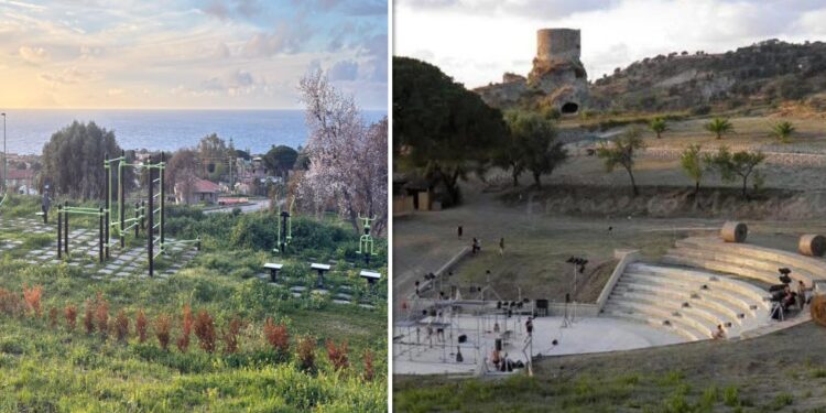 L'area fitness e l'anfiteatro