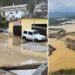 L'esondazione del fiume Crati. Numerosi i danni dovuti al maltempo degli ultimi giorni in Calabria