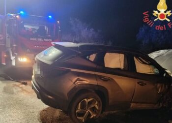 Il luogo dell'incidente avvenuto a Catanzaro, foto dei vigili del fuoco