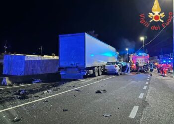 Il luogo dell'incidente avvenuto a Falerna, in Calabria, costato la vita ad una agente della Polizia di Frontiera