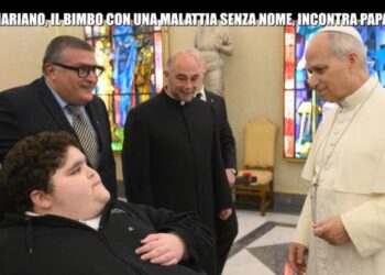 L'incontro tra Mariano, il bambino calabrese affetto da una grave patologia, e Papa Leone