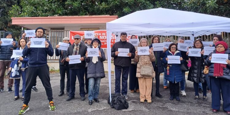 Una precedente manifestazione a difesa del nosocomio