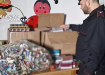 Il sequestro delle sigarette rubate avvenuto in Calabria, a Catanzaro Lido