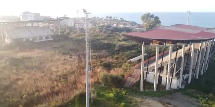 Le condizioni attuali del Campo Sportivo Marina del Vescovado