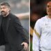 Gennaro Gattuso, commissario tecnico dell'Italia, e Francesco Calzona, allenatore della Slovacchia