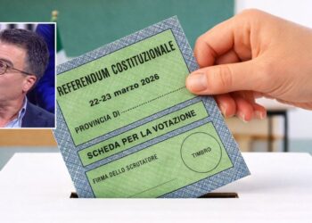Gianluca Callipo, ex sindaco di Pizzo, e una scheda elettorale del referendum sulla giustizia di marzo 2026