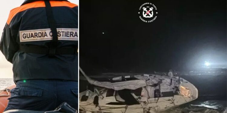 La Guardia Costiera ha tratto in salvo due velisti in balia del maltempo in Calabria