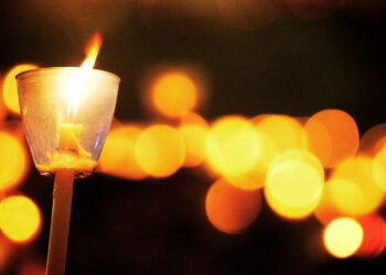 Un lumino in segno di lutto