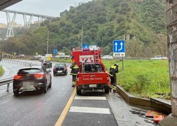 Vigili del Fuoco impegnati nelle operazioni di soccorso