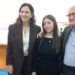 Da sinistra: la dirigente Cinzia Scozzafava, l'assessore Eulalia Micheli, la studentessa Vittoria Sigillò ed il prefetto Castrese De Rosa