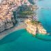 Veduta aerea del litorale di Tropea