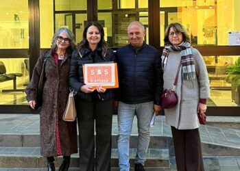Da sinistra le referenti di Città Attiva Francesca Guzzo, Daniela Primerano e Ornella Grillo