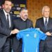 Da sinistra: Gianluigi Buffon, Gennaro Gattuso e Gabriele Gravina