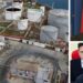 I depositi costieri della Meridionale Petroli a Vibo Marina. Nei riquadri Raffaele Mammoliti ed Enzo Romeo