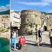 Una veduta aerea e il castello di Pizzo Calabro