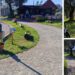 Tre immagini dell'attività di pulizia svolta nel primo anno all'interno del Parco Urbano dall'Associazione Moderata Durant