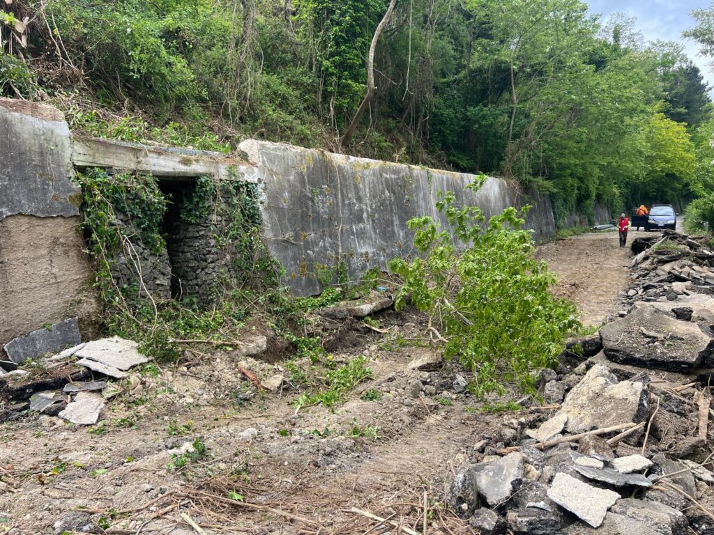 L'avvio dei lavori di ripristino sulla Sp 53 Vazzano-Vallelonga, nel Vibonese