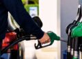 Una persona fa rifornimento di benzina o diesel alla stazione di servizio