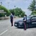 Un posto di blocco dei carabinieri