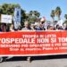 Una delle manifestazioni organizzate dal comitato Costa degli Dei a tutela dell'ospedale di Tropea
