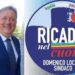 Il candidato sindaco Domenico Locane. A lato il simbolo della lista "Ricadi nel Cuore"