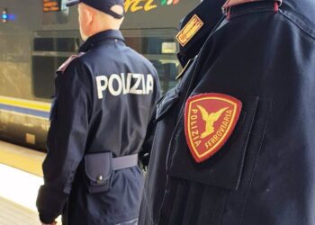 Gli agenti della Polizia ferroviaria