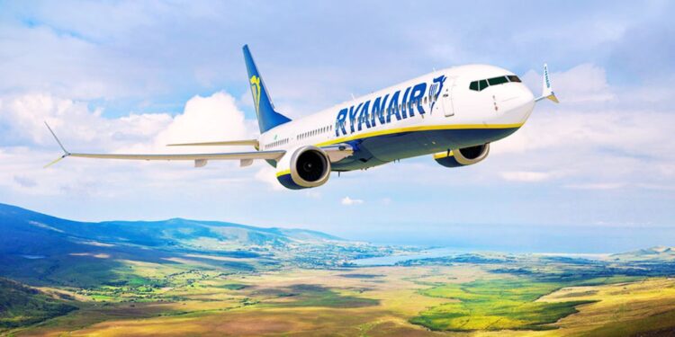 Un aereo della flotta Ryanair
