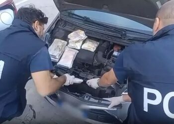 La droga rinvenuta in auto e sequestrata