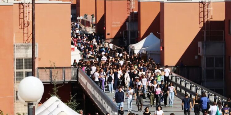 Gli studenti dell'Università della Calabria, l'Unical di Rende