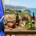Vitaliano Papillo, presidente del Gal Terre Vibonesi, ed alcuni prodotti tipici del territorio