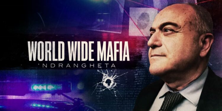 La locandina di World Wide Mafia, 'ndrangheta. Una docuserie firmata da Disney+ che vede fra i protagonisti Nicola Gratteri