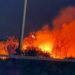 L'incendio nella baraccopoli di Corigliano Rossano