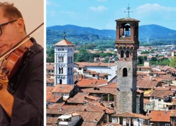Il violinista vibonese Fabio Ditto e la Torre delle Ore di Lucca
