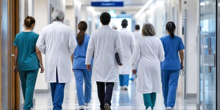 Medici e infermieri in ospedale