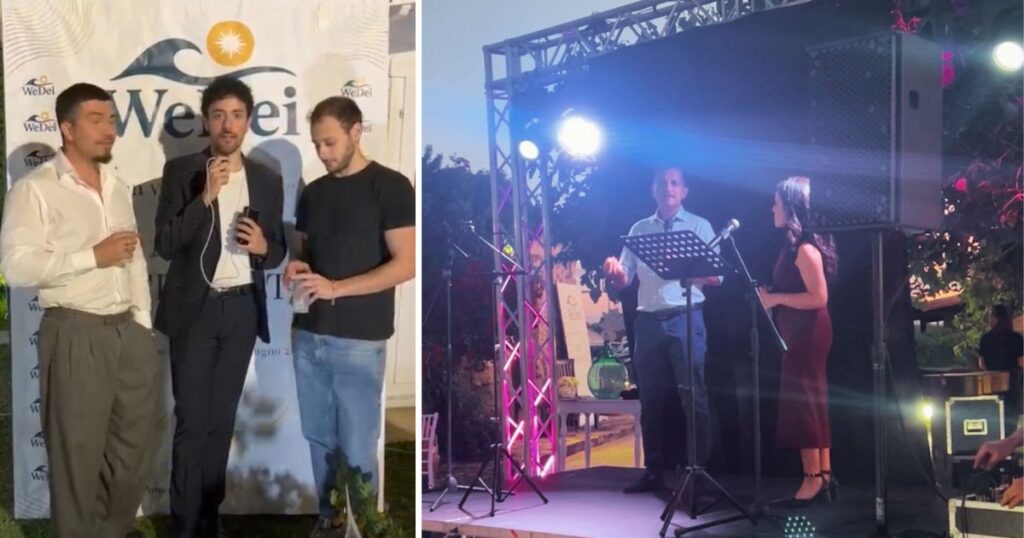 I ragazzi dell'associazione Altrove di Vibo Valentia e l'assessore di Vibo Valentia, Stefano Soriano
