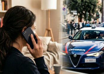 La telefonata ai carabinieri di una donna per la richiesta di intervento