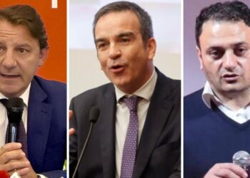 Da sinistra: Pasquale Tridico, Roberto Occhiuto e Giovanni Cugliari