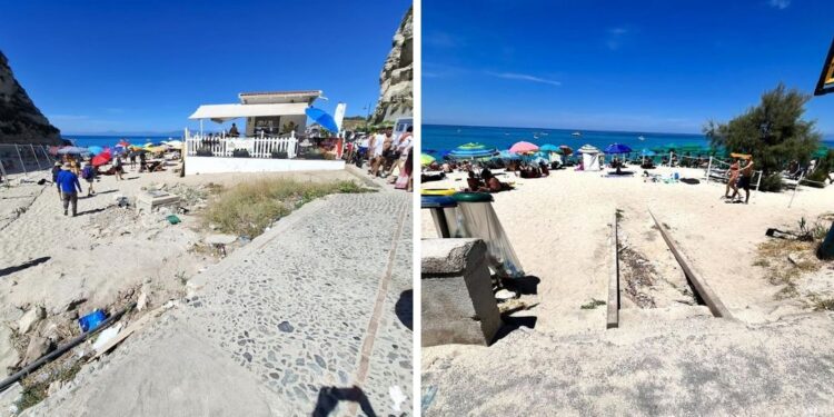 Il cosiddetto Mare piccolo e l'ingresso della spiaggia delle Roccette