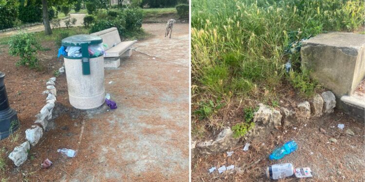 Il degrado alla villa comunale di Vibo Valentia