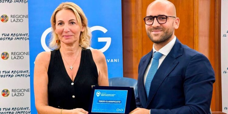 Il presidente di Fondazione Valentia, Anthony Lo Bianco, e l'assessore della Regione Lazio, Simona Baldassarre