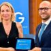 Il presidente di Fondazione Valentia, Anthony Lo Bianco, e l'assessore della Regione Lazio, Simona Baldassarre