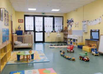 Un'aula di un asilo