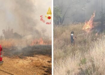 Vasto incendio Lamezia Terme