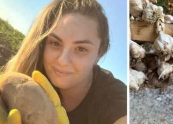 Maria Cimadoro produttrice dell'aglio rosso