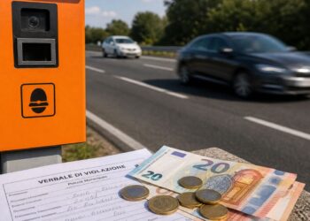 Un autovelox e una multa per eccesso di velocità