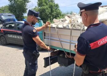 Il sequestro del camion a Sellia Marina