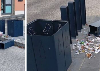 Raid vandalico in piazza Santa Maria a Vibo Valentia
