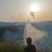 I vigili del fuoco impegnati nello spegnimento degli incendi nel vibonese