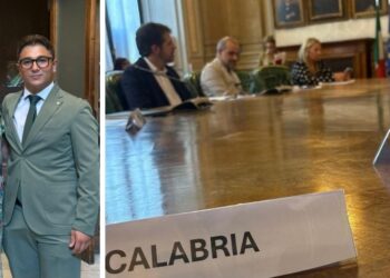 Franca Falduto e Antonio Rizzo. A lato l'incontro a Ministero delle Consulte studentesche regionali